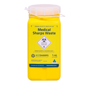 Sharps Containers - Standard Non-spill 35mm x 45mm, white screw top lid