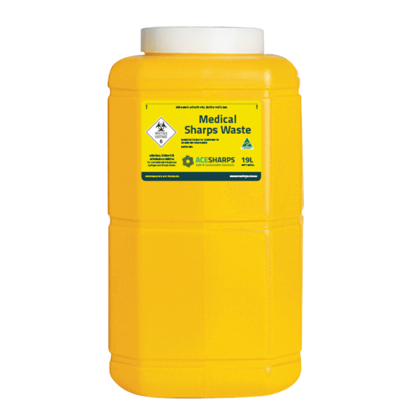 Sharps Container - Standard Large Lid white 150mm