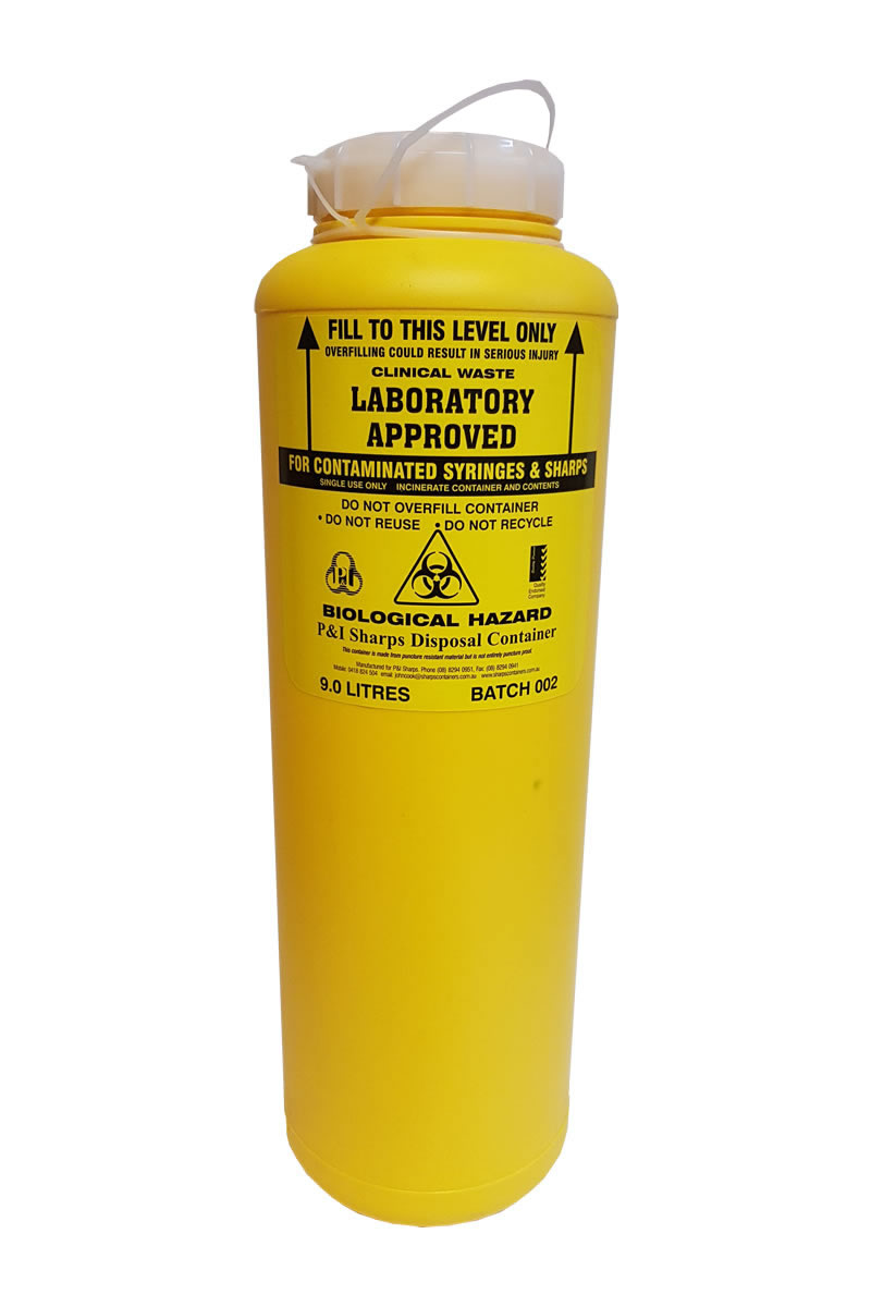 Sharps Container 9.0 litre Laboratory Approved Ace Waste